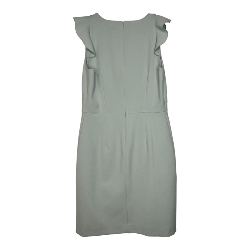 Party perfect , elegant , Ann Taylor Light blue Ruffle V-Neck Dress - Picture 2 of 3